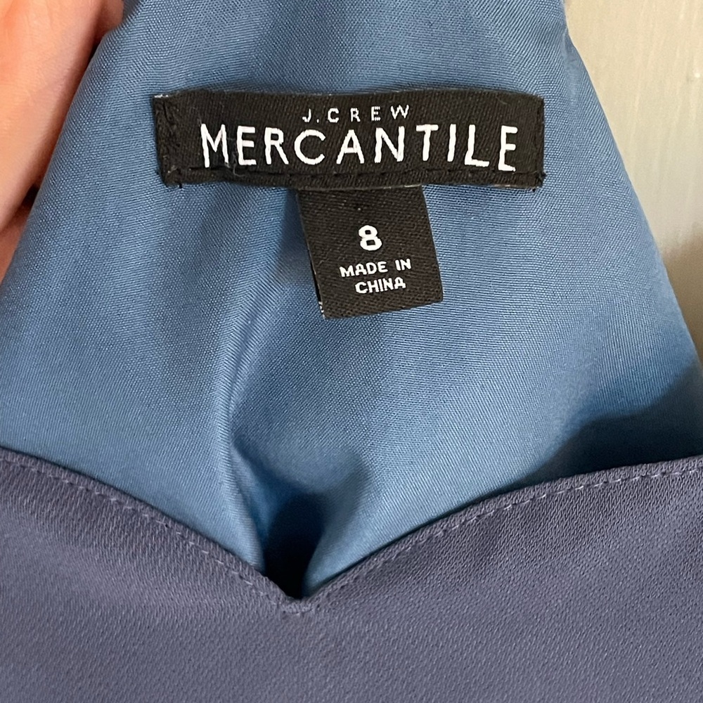 J. Crew Periwinkle Blue Camisole Top with Adjustable Straps Scalloped Neckline - Picture 6 of 13